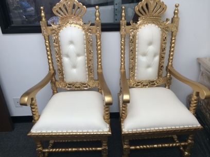 Gold set of Queen Chairs